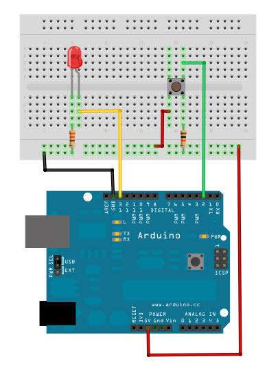 Push Button Arduino Circuit